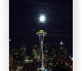 Seattle Skyline Night Travel iPhone 5 Mobile Phone Hard Case Cover